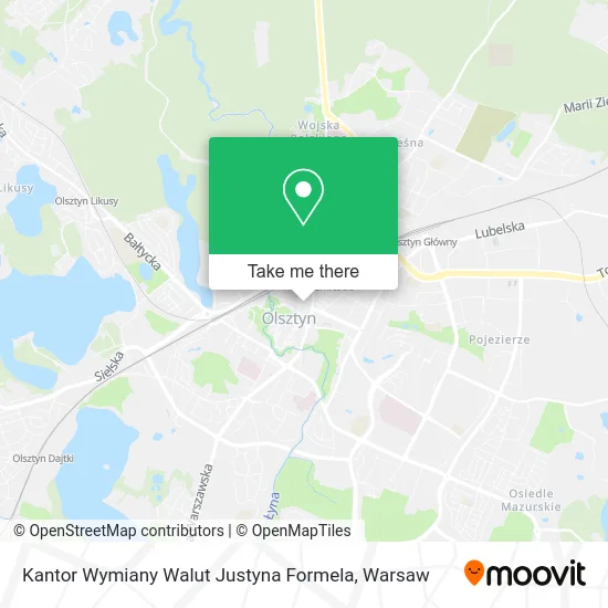 Карта Kantor Wymiany Walut Justyna Formela