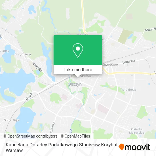 Карта Kancelaria Doradcy Podatkowego Stanisław Korybut