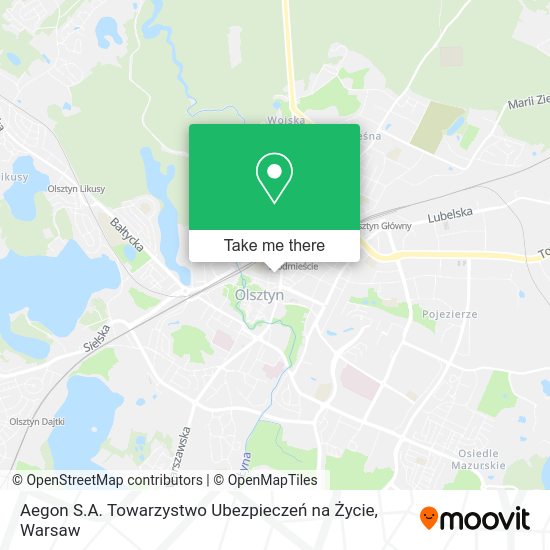 Aegon S.A. Towarzystwo Ubezpieczeń na Życie map