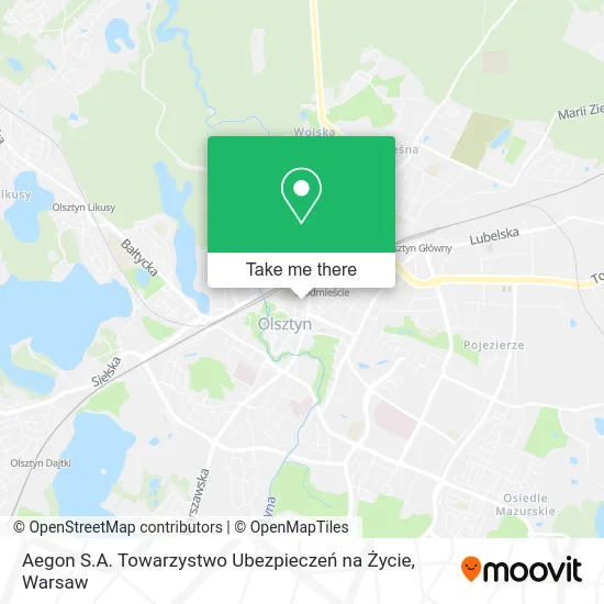 Aegon S.A. Towarzystwo Ubezpieczeń na Życie map