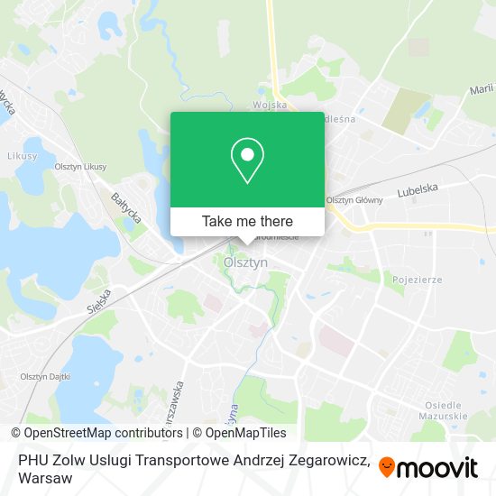 PHU Zolw Uslugi Transportowe Andrzej Zegarowicz map