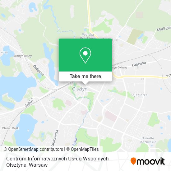 Centrum Informatycznych Usług Wspólnych Olsztyna map