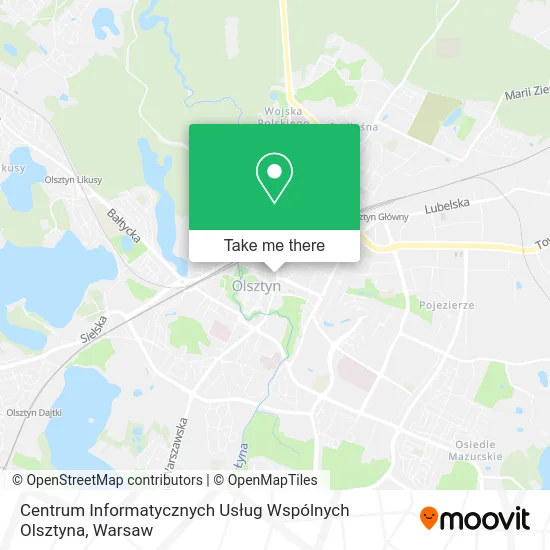 Centrum Informatycznych Usług Wspólnych Olsztyna map