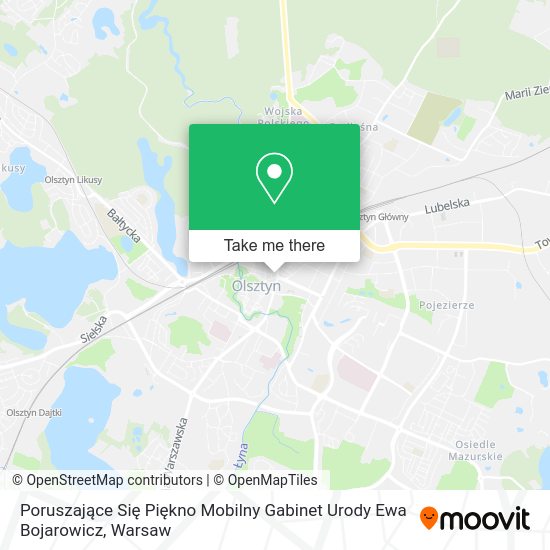 Poruszające Się Piękno Mobilny Gabinet Urody Ewa Bojarowicz map