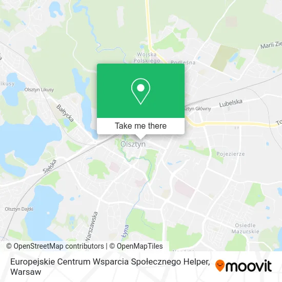 Europejskie Centrum Wsparcia Społecznego Helper map