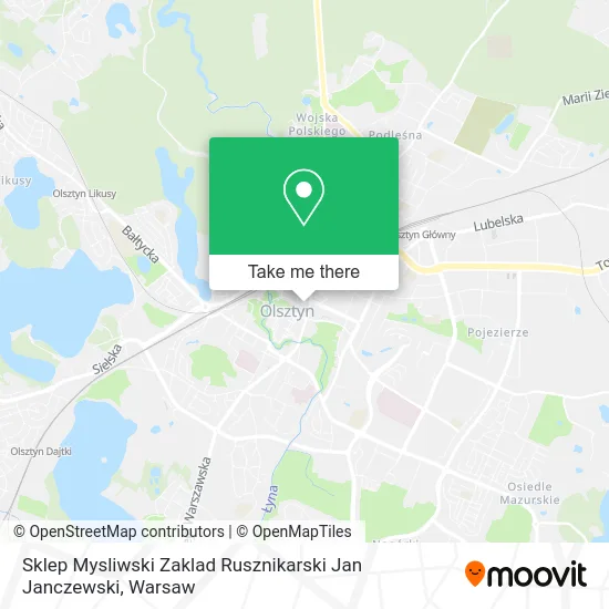 Карта Sklep Mysliwski Zaklad Rusznikarski Jan Janczewski