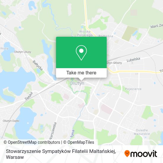 Карта Stowarzyszenie Sympatyków Filatelii Maltańskiej