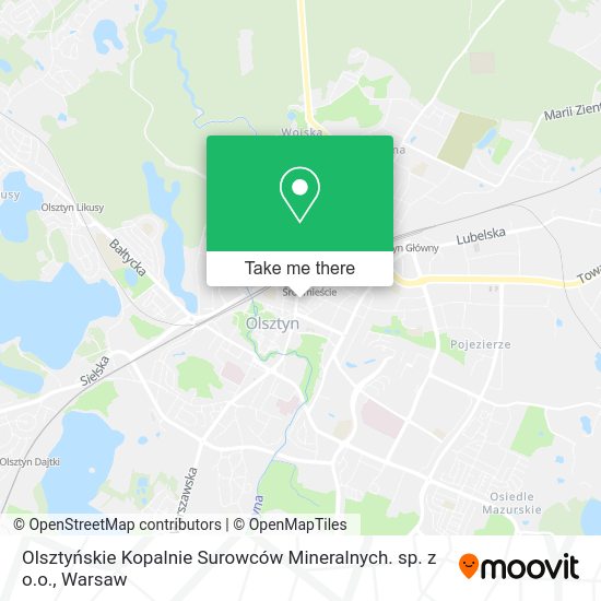 Olsztyńskie Kopalnie Surowców Mineralnych. sp. z o.o. map