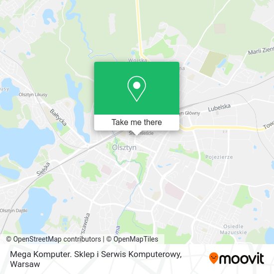 Карта Mega Komputer. Sklep i Serwis Komputerowy