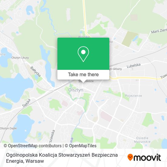 Ogólnopolska Koalicja Stowarzyszeń Bezpieczna Energia map