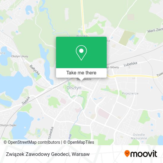 Карта Związek Zawodowy Geodeci