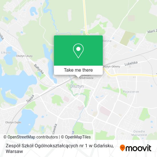 Zespół Szkół Ogólnokształcących nr 1 w Gdańsku map