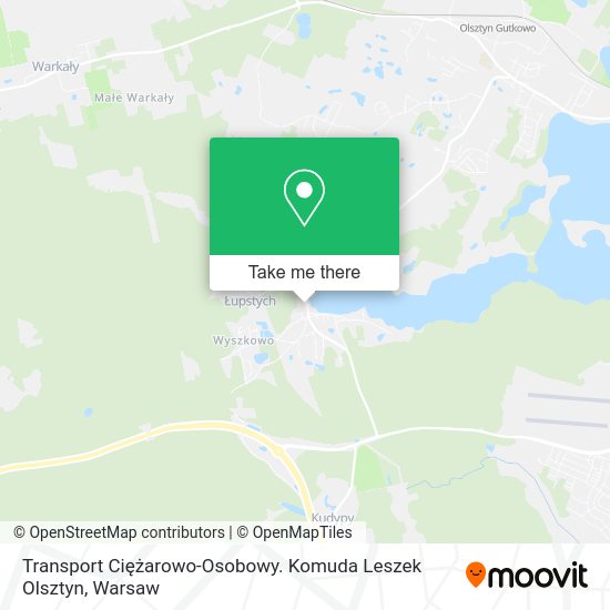 Карта Transport Ciężarowo-Osobowy. Komuda Leszek Olsztyn