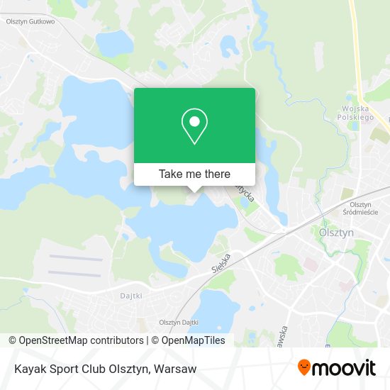 Kayak Sport Club Olsztyn map