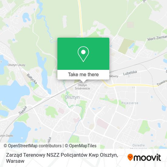 Zarząd Terenowy NSZZ Policjantów Kwp Olsztyn map