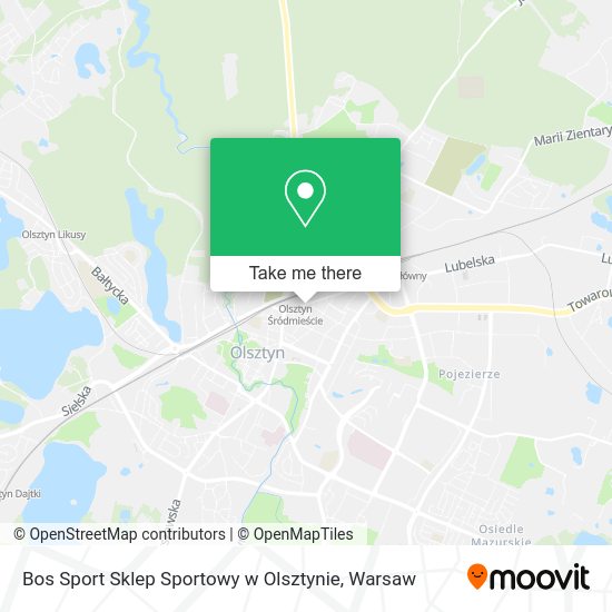 Bos Sport Sklep Sportowy w Olsztynie map