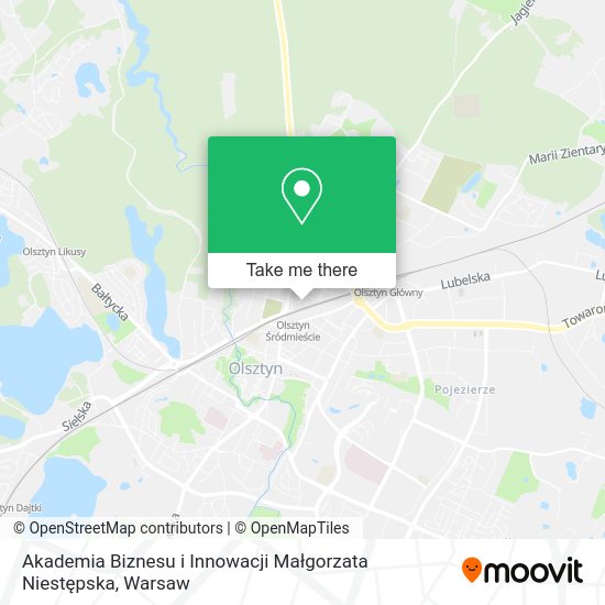 Akademia Biznesu i Innowacji Małgorzata Niestępska map