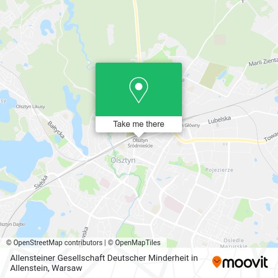 Allensteiner Gesellschaft Deutscher Minderheit in Allenstein map