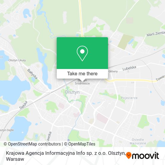 Krajowa Agencja Informacyjna Info sp. z o.o. Olsztyn map