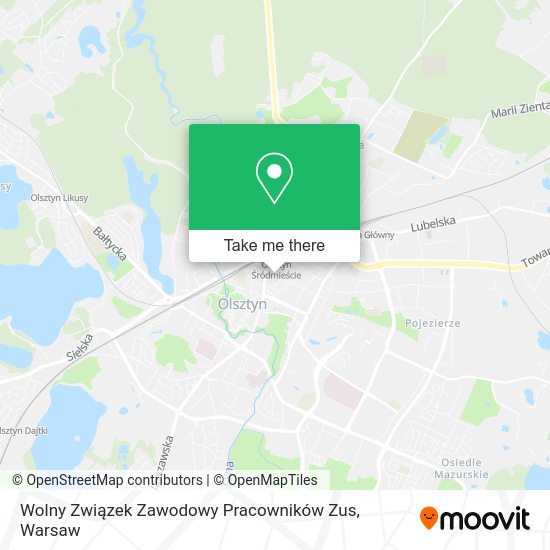 Wolny Związek Zawodowy Pracowników Zus map