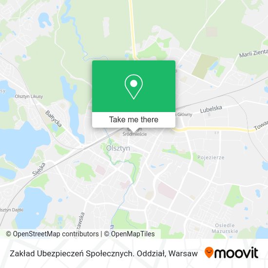 Zakład Ubezpieczeń Społecznych. Oddział map