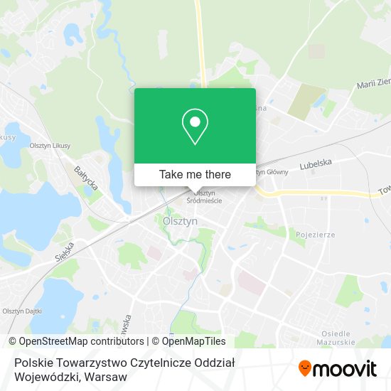 Polskie Towarzystwo Czytelnicze Oddział Wojewódzki map