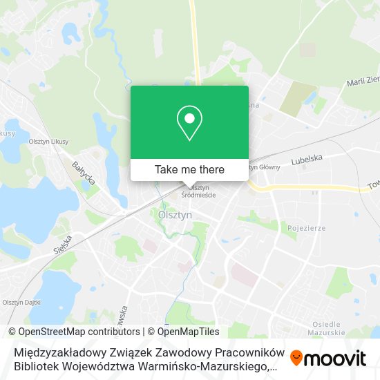 Międzyzakładowy Związek Zawodowy Pracowników Bibliotek Województwa Warmińsko-Mazurskiego map