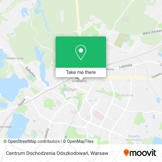 Centrum Dochodzenia Odszkodowań map