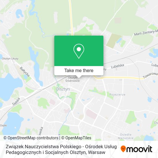 Związek Nauczycielstwa Polskiego - Ośrodek Usług Pedagogicznych i Socjalnych Olsztyn map