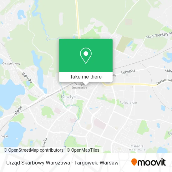 Карта Urząd Skarbowy Warszawa - Targówek
