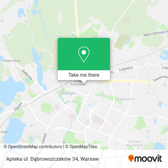 Apteka ul. Dąbrowszczaków 34 map