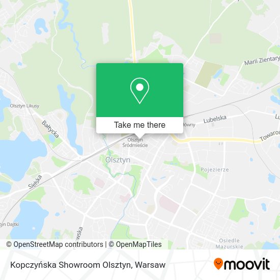 Kopczyńska Showroom Olsztyn map