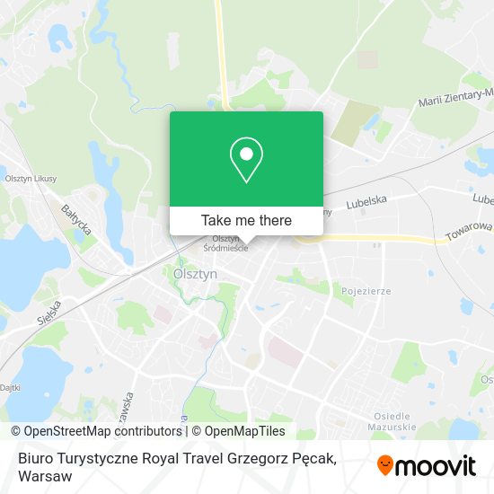 Biuro Turystyczne Royal Travel Grzegorz Pęcak map