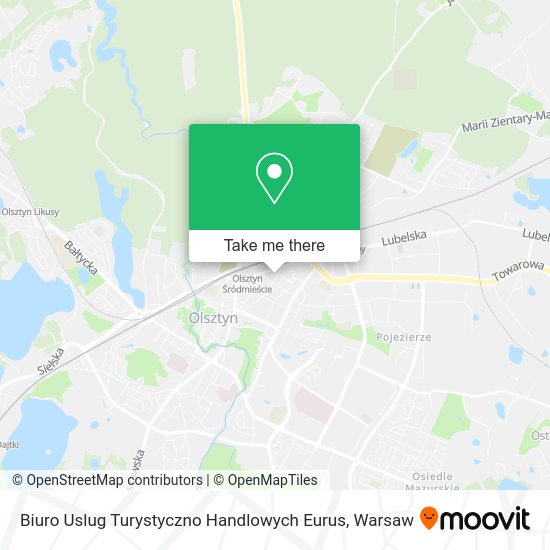 Biuro Uslug Turystyczno Handlowych Eurus map