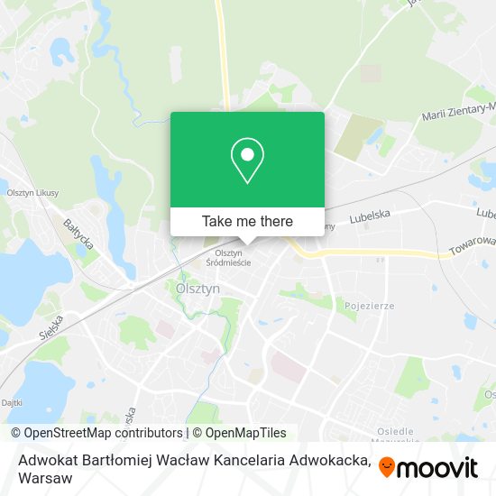 Adwokat Bartłomiej Wacław Kancelaria Adwokacka map