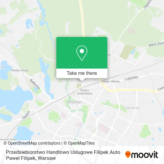 Przedsiebiorstwo Handlowo Uslugowe Filipek Auto Pawel Filipek map