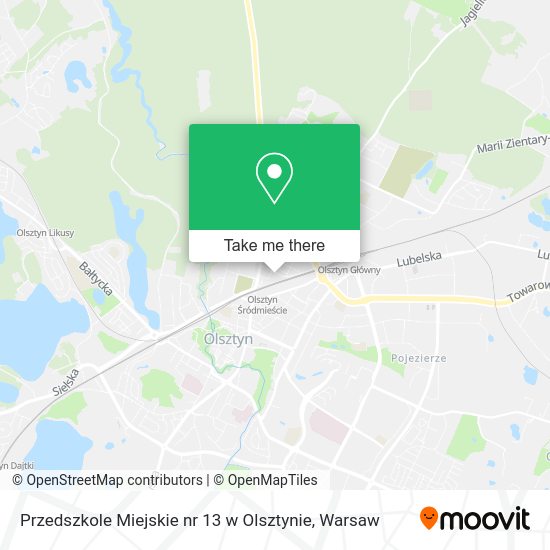 Przedszkole Miejskie nr 13 w Olsztynie map