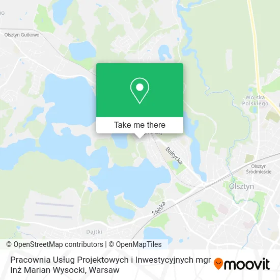 Pracownia Usług Projektowych i Inwestycyjnych mgr Inż Marian Wysocki map