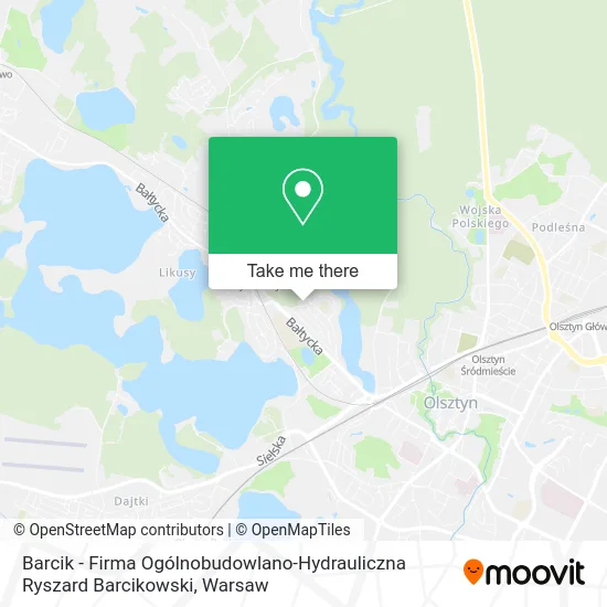 Карта Barcik - Firma Ogólnobudowlano-Hydrauliczna Ryszard Barcikowski