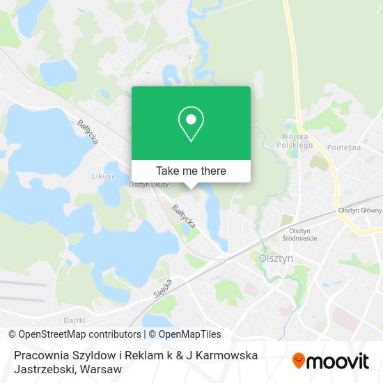 Pracownia Szyldow i Reklam k & J Karmowska Jastrzebski map