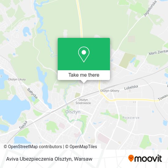 Карта Aviva Ubezpieczenia Olsztyn