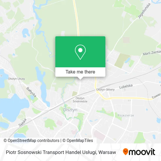 Карта Piotr Sosnowski Transport Handel Usługi