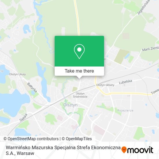 Warmińsko Mazurska Specjalna Strefa Ekonomiczna S.A. map