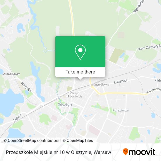 Przedszkole Miejskie nr 10 w Olsztynie map