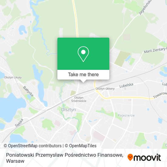 Poniatowski Przemysław Pośrednictwo Finansowe map