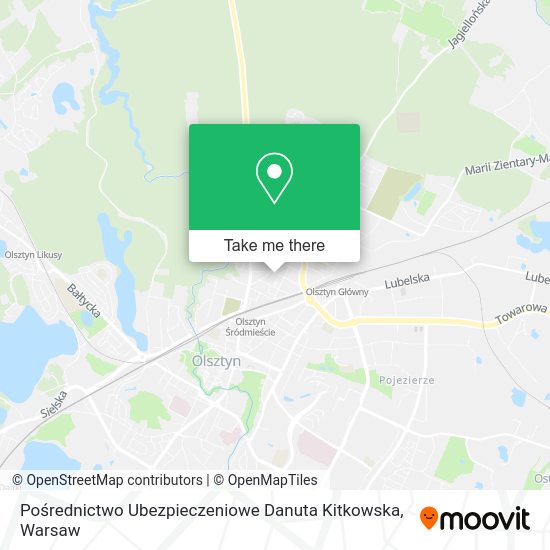 Pośrednictwo Ubezpieczeniowe Danuta Kitkowska map