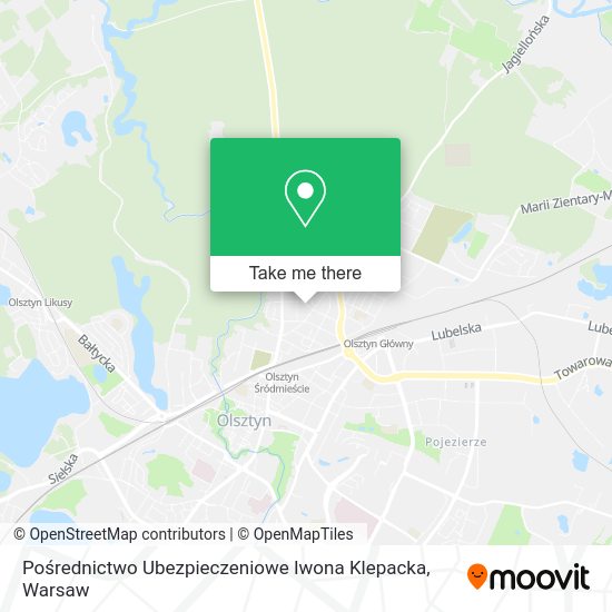 Pośrednictwo Ubezpieczeniowe Iwona Klepacka map