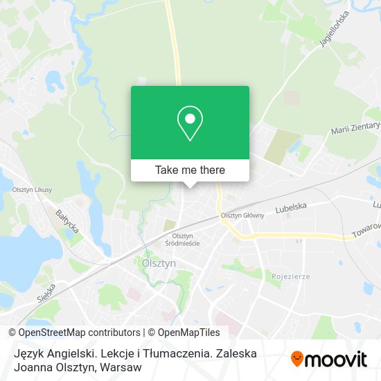 Język Angielski. Lekcje i Tłumaczenia. Zaleska Joanna Olsztyn map