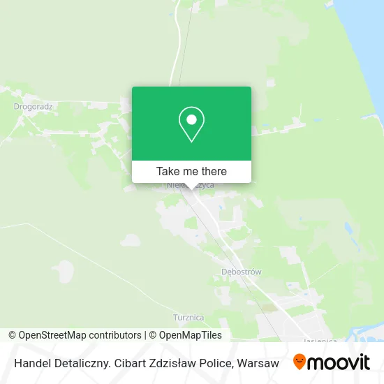 Handel Detaliczny. Cibart Zdzisław Police map
