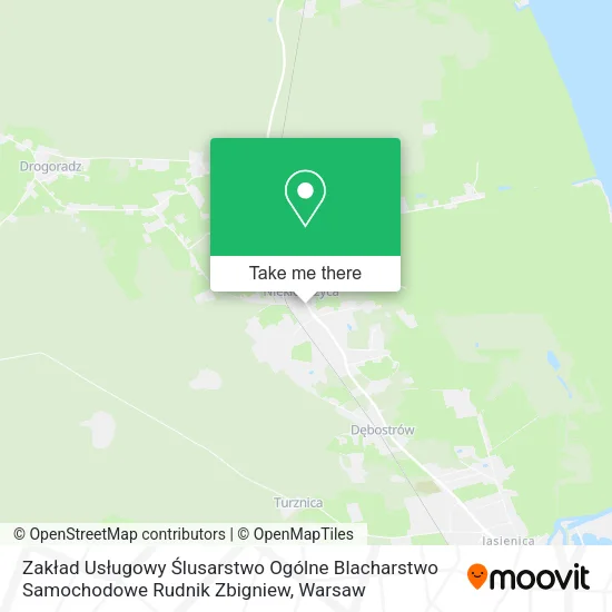 Zakład Usługowy Ślusarstwo Ogólne Blacharstwo Samochodowe Rudnik Zbigniew map